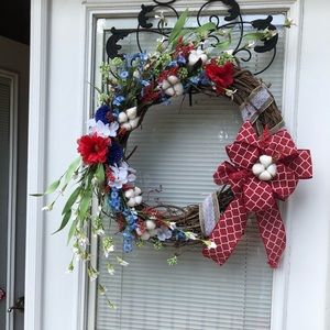 Patriotic farmhouse wreath!